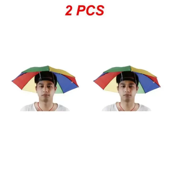 1/2/4PCS Portable Rain Umbrella Hat Army Green Foldable Outdoor Pesca Sun Shade Waterproof Camping Fishing Headwear Beach - Image 8