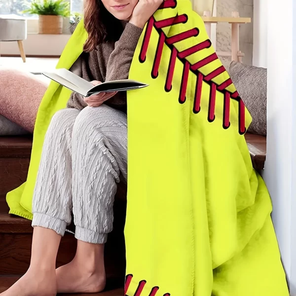 Baseball Plush Warm Blanket Outdoor Picnic Camping Air Conditioning Throwing Blanket Soft And Comfortable Sofa Bed Decoration - Image 2