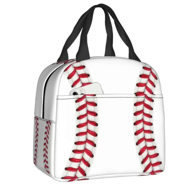 Baseball Lace Bag for Camping Travel Portable Picnic Insulated Cooler Thermal Lunch Box Women Kids Tote Container