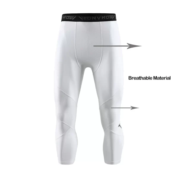 Soft 3/4 Compression Tights for Men Sportswear Quick Dry Training Leggings Gym Fitness Athletic Pants Sport Bottoms Running - Image 5
