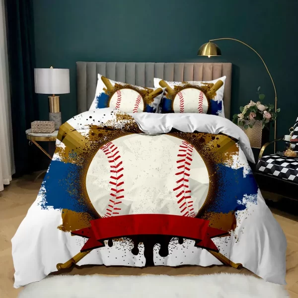 Baseball Duvet Cover Set Twin Queen King Size