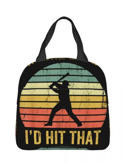 Vintage Baseball Player Insulated Lunch Bags A League of Their Own Thermal Bag Tote Lunch Box Office Travel Food Storage Bags