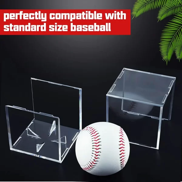 Quality Acrylic No. 9 Baseball Box Display Transparent Case For Souvenir Storage Box Holder Uv Protection Dust - Image 3