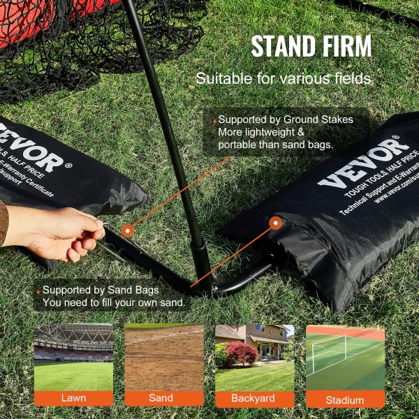 VEVOR 9 Hole Baseball Net Softball Baseball Training Equipment for Hitting Pitching Practice with Carry Bag for Youth and Adult - Image 5