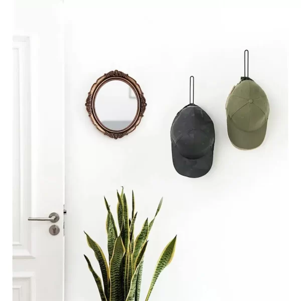 Closet Door Hat Organizer Baseball Cap Storage Racks with Long Hooks for Wall Organization Anti-slip for Hats for Umbrellas - Image 5
