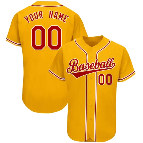 Customizable Red Team Baseball Jersey - Image 3