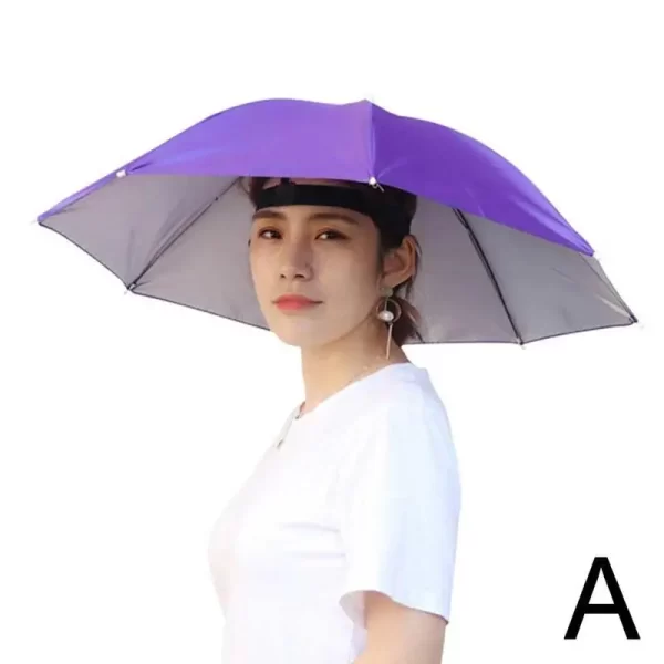 Portable Rain Umbrella Hat Foldable Outdoor Fishing Sunshade Waterproof Camping Headwear Beach Head Hats Fishing Hat 50/55/69CM - Image 8