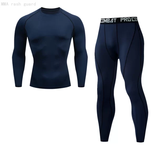 Men's Compression Sportswear Suits Gym Tights Training Clothes Workout Jogging Sports Set Running Rashguard Tracksuit For Men - Image 30