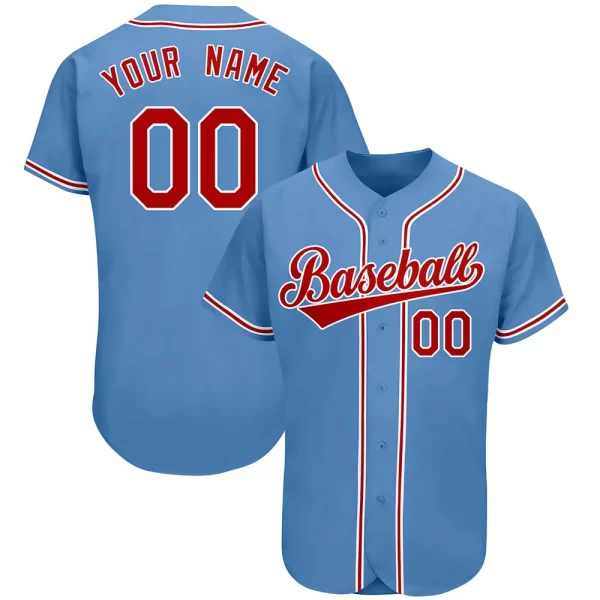 Customizable Red Team Baseball Jersey - Image 4