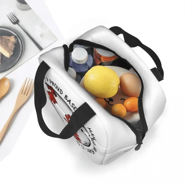 Proud BaseBall Mama Insulated Lunch Bags Cooler Bag Lunch Container High Capacity Tote Lunch Box Food Handbags Beach Picnic - Image 2