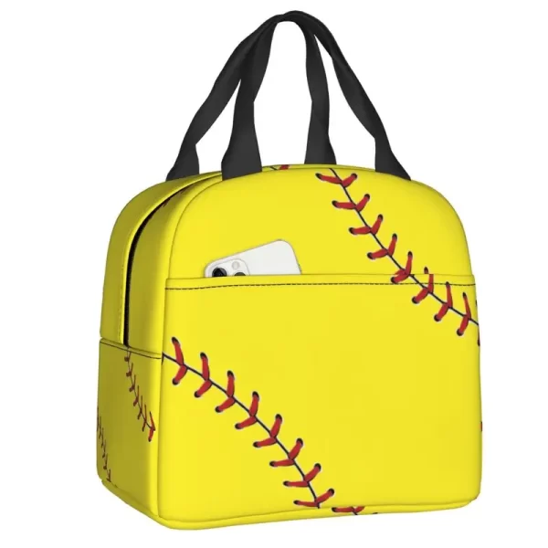 Custom Abstract Baseball Flag Lunch Bag Women Thermal Cooler Insulated Lunch Box for Student School Work Food Picnic Tote Bags - Image 16
