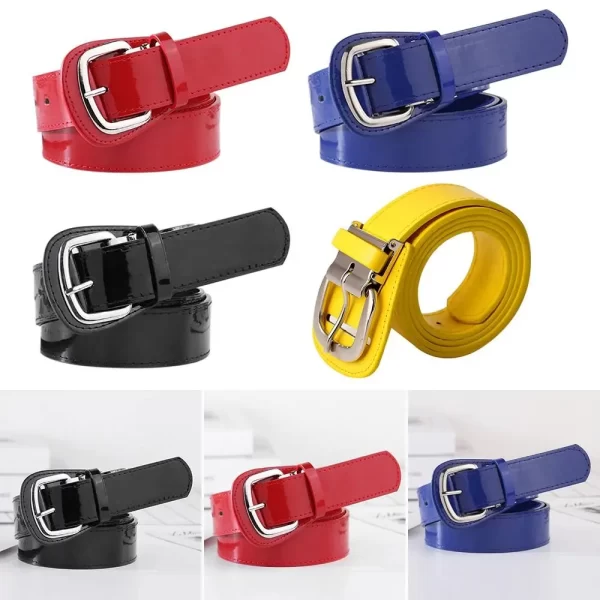 Pu Leather Unisex Baseball Belt - Image 3