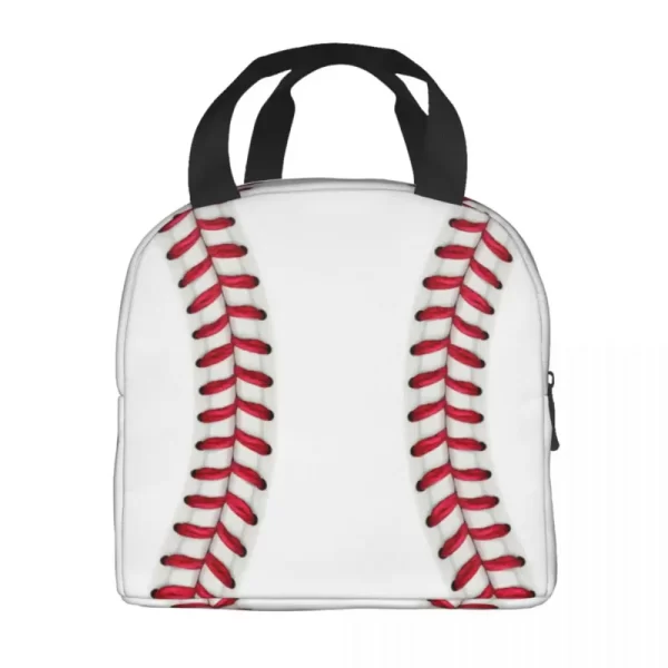 Baseball Lace Bag for Camping Travel Portable Picnic Insulated Cooler Thermal Lunch Box Women Kids Tote Container - Image 3