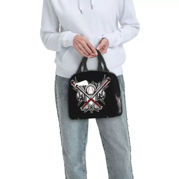 Baseball Ball Sport Insulated Lunch Bag for Outdoor Picnic Portable Thermal Cooler Lunch Box Women Food Container Tote Bags - Image 6