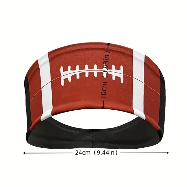 1PC Sporty Style Headbands for Women - Football, Basketball, Volleyball, Softball Patterns - Anti-Slip, Sweat-Absorbing - Image 4