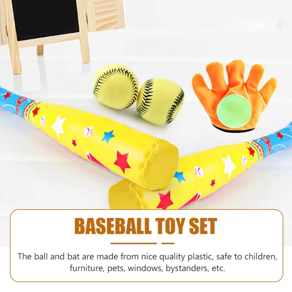 1 Set/4 Pcs Baseball Bat Kids Baseball Bat Kit Indoor Training Equipment T-Ball Bats - Image 5