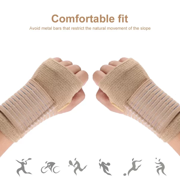 2pcs Elastic Bandage Wrist Guard Support Arthritis Gloves Sprain Band Wrist Protector Hand Brace Elastic Sports Safety Wristband - Image 4
