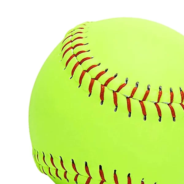 Yellow Sports Practice Softballs Weight Slowpitch Softball 12inch Official Size Lightweight for Games Practice Beginner Teens - Image 2