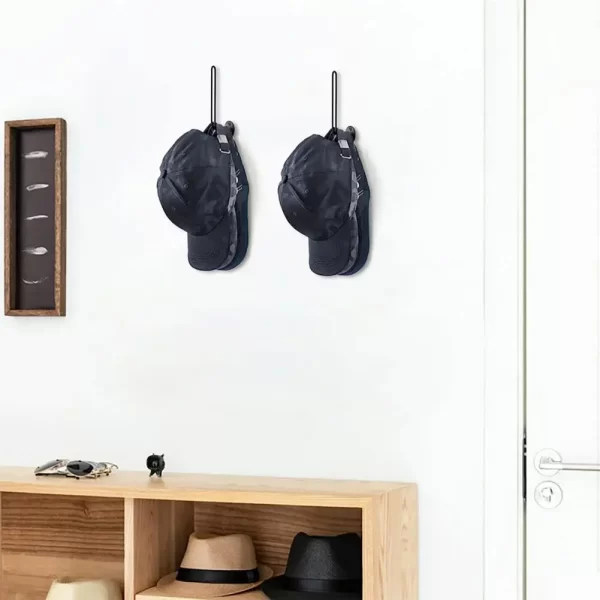 Closet Door Hat Organizer Baseball Cap Storage Racks with Long Hooks for Wall Organization Anti-slip for Hats for Umbrellas - Image 6