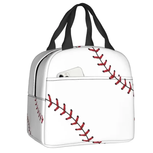 Custom Abstract Baseball Flag Lunch Bag Women Thermal Cooler Insulated Lunch Box for Student School Work Food Picnic Tote Bags - Image 19
