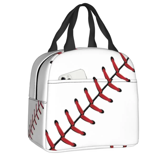 Baseball Lace Bag for Camping Travel Portable Picnic Insulated Cooler Thermal Lunch Box Women Kids Tote Container - Image 7