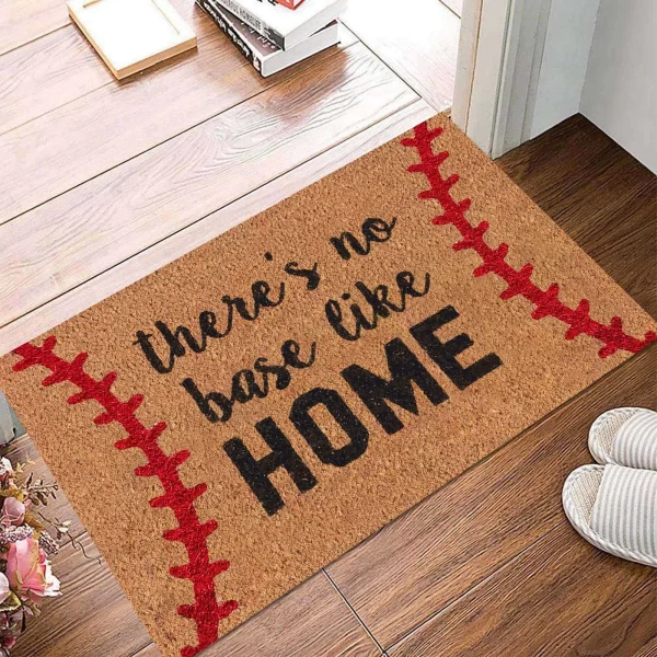 Sports Baseball Theme Carpet Non Slip Entry Door Entrance Mat