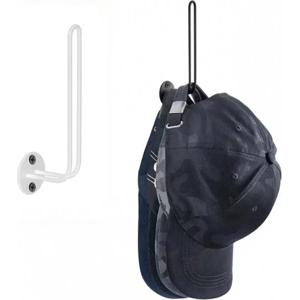 Closet Door Hat Organizer Baseball Cap Storage Racks with Long Hooks for Wall Organization Anti-slip for Hats for Umbrellas - Image 2