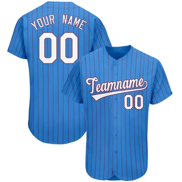 Pin Stripe Black Customizable Baseball Jersey - Image 14