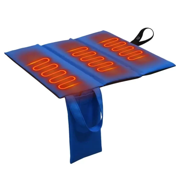 Winter Warm Heated Seat Mats USB Charging Car Camping Travel Electric Heating Pad Cushion Stadium Bleacher Folding Seat Cushion