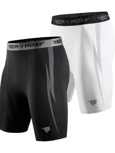 Veidoorn Compression Shorts Men Underwear Spandex Runnining Workout Athletic Leggings Sports Active Shorts