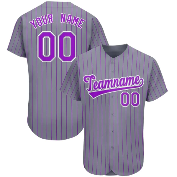 Pin Stripe Black Customizable Baseball Jersey - Image 4