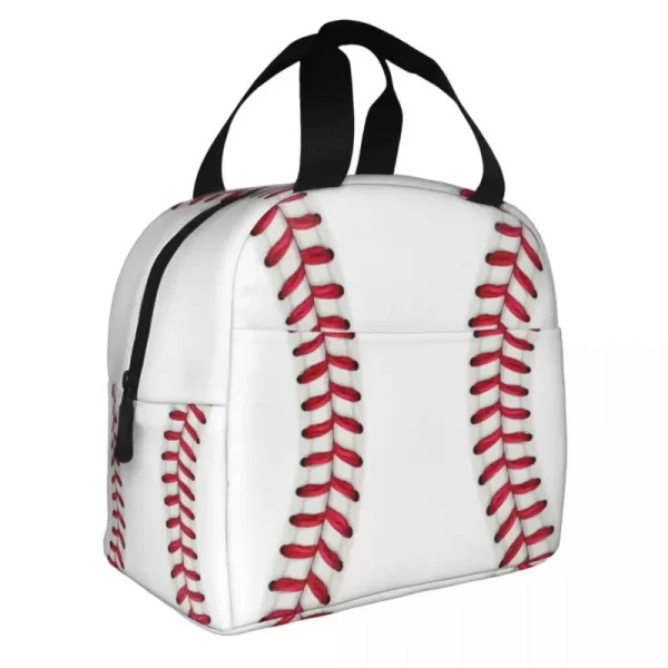 Baseball Lace Bag for Camping Travel Portable Picnic Insulated Cooler Thermal Lunch Box Women Kids Tote Container - Image 2