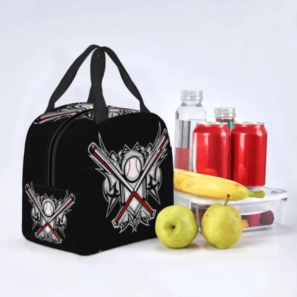 Baseball Ball Sport Insulated Lunch Bag for Outdoor Picnic Portable Thermal Cooler Lunch Box Women Food Container Tote Bags - Image 5