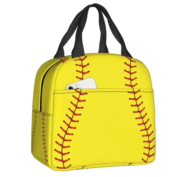 Custom Abstract Baseball Flag Lunch Bag Women Thermal Cooler Insulated Lunch Box for Student School Work Food Picnic Tote Bags - Image 25