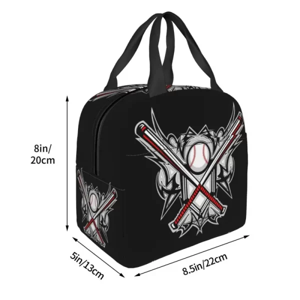 Baseball Ball Sport Insulated Lunch Bag for Outdoor Picnic Portable Thermal Cooler Lunch Box Women Food Container Tote Bags - Image 3