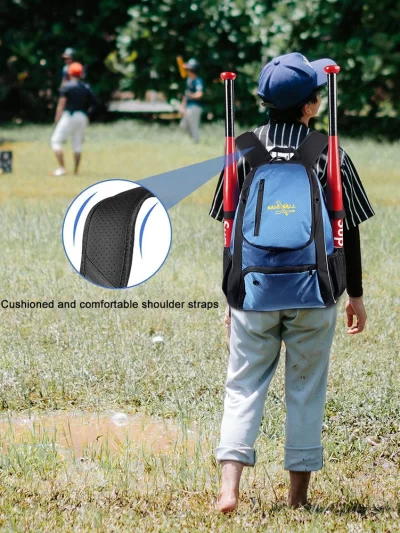 Baseball Training Backpack with Shoes Compartment Sports Equipments Backpack Waterproof Outdoor Match Storage Accessory Bag