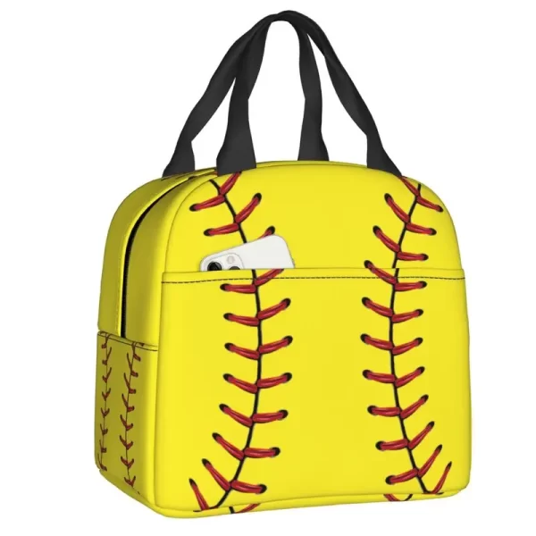 Custom Abstract Baseball Flag Lunch Bag Women Thermal Cooler Insulated Lunch Box for Student School Work Food Picnic Tote Bags - Image 21