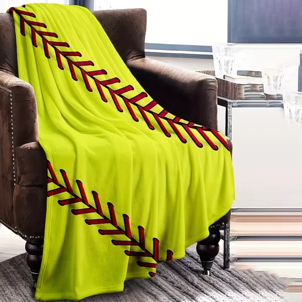 Baseball Plush Warm Blanket Outdoor Picnic Camping Air Conditioning Throwing Blanket Soft And Comfortable Sofa Bed Decoration - Image 4