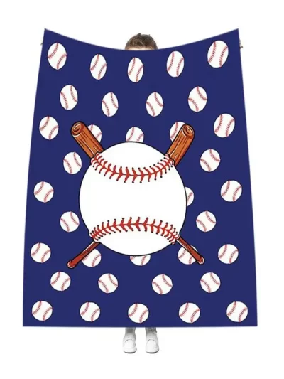Softball Room Decor Soft Cute Baseball Texture Blanket