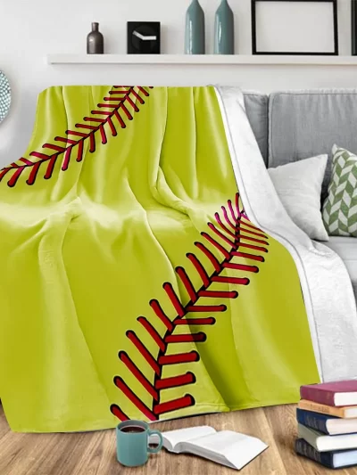 Baseball Plush Warm Blanket Outdoor Picnic Camping Air Conditioning Throwing Blanket Soft And Comfortable Sofa Bed Decoration