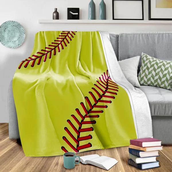 Baseball Plush Warm Blanket Outdoor Picnic Camping Air Conditioning Throwing Blanket Soft And Comfortable Sofa Bed Decoration