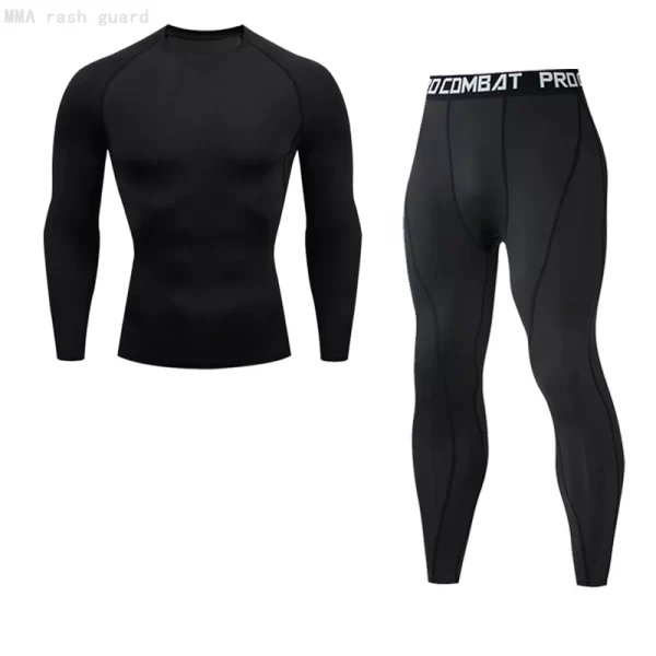 Men's Compression Sportswear Suits Gym Tights Training Clothes Workout Jogging Sports Set Running Rashguard Tracksuit For Men - Image 26