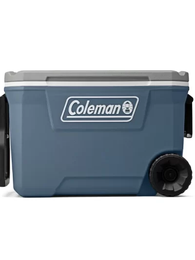 Coleman 316 Series 62QT Lakeside Blue Hard Chest Wheeled Cooler for Backyard, Camping, Beach or Tailgate