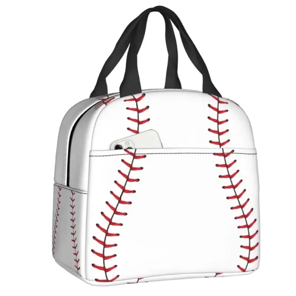 Custom Abstract Baseball Flag Lunch Bag Women Thermal Cooler Insulated Lunch Box for Student School Work Food Picnic Tote Bags - Image 24
