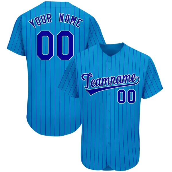 Pin Stripe Black Customizable Baseball Jersey - Image 15