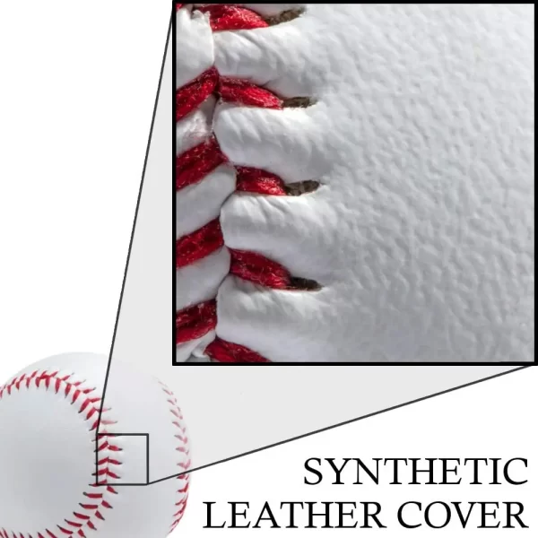 Baseball No. 9 Hardball Training Handmade Balls Fitness Products White Safety Kid Baseballs Men's Practice Team Game - Image 3