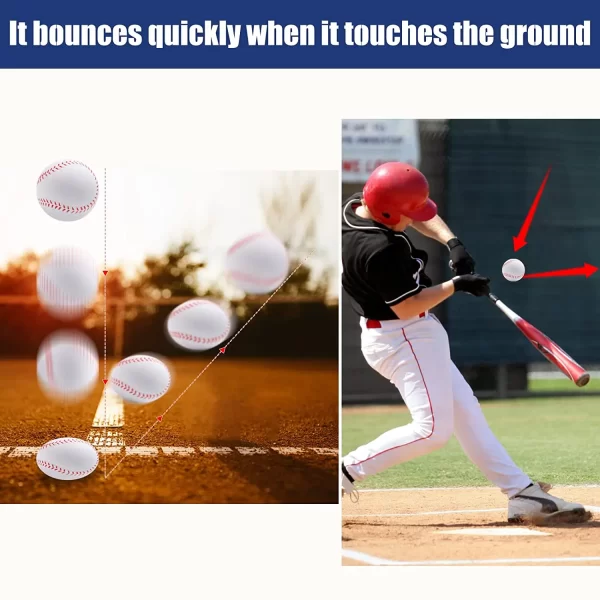 Baseball No. 9 Hardball Training Handmade Balls Fitness Products White Safety Kid Baseballs Men's Practice Team Game - Image 5