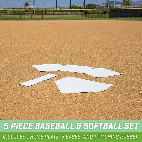 1/5pcs Baseball & Softball Base Set Rubber Field Bases For Kids Adults Practice Team Game Backyard And School Baseball Equipment - Image 4