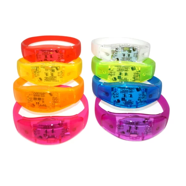 20PCS Fluorescent Bracelets Sound Control Led Flashing Silicone Bracelet Vibration Bangle Christmas DJ wedding Party Decoration - Image 6