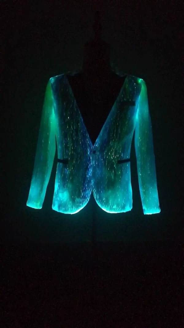 Male LED Suit Jacket Gentleman Light Up Dress Optic Fiber Luminous Stage Performance Dance Costume Show Clubwear Cool Things - Image 5